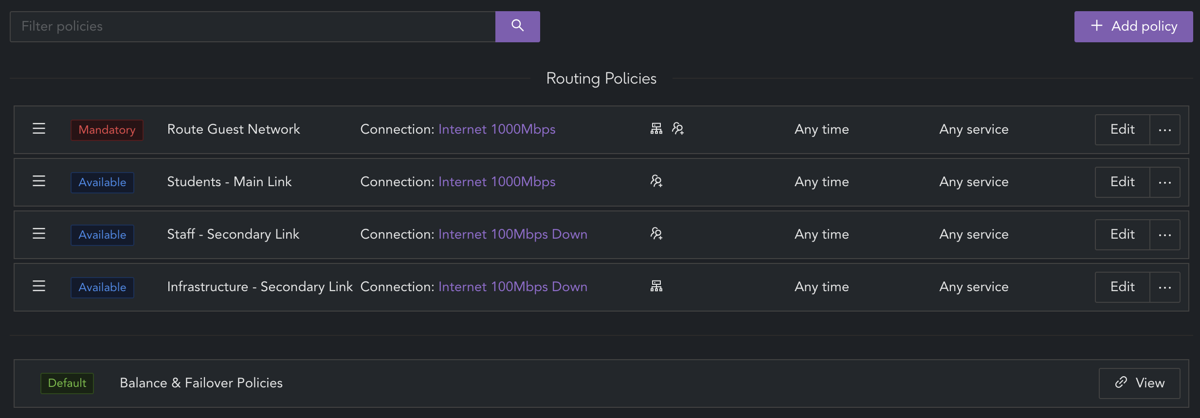 Routing Stack Group